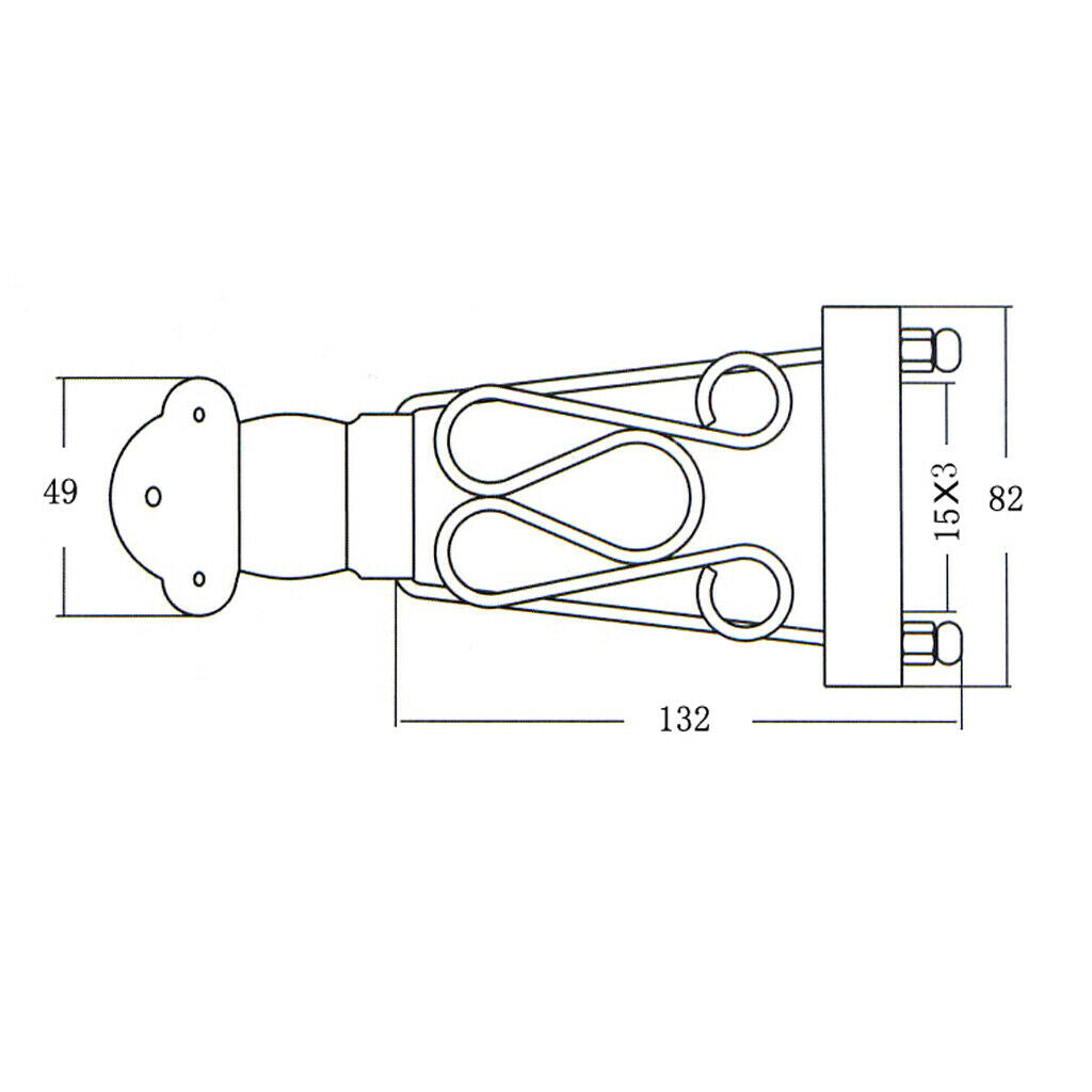 Bridge Trapeze Tailpiece for Electric Bass Jazz Archtop Guitar Replacement