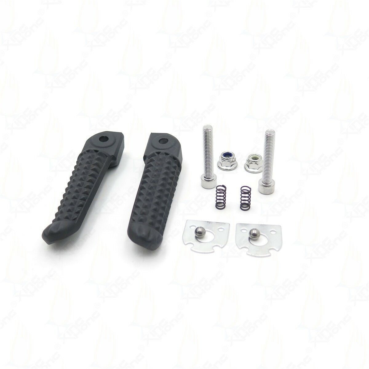Black Rear Foot Pegs Footrest For Yamaha YZF-R1 98-11  YZF-R6 99-11