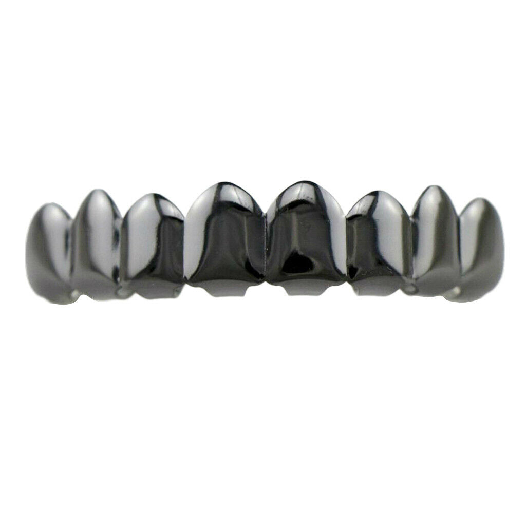 6x Hiphop 8 Top / Bottom Teeth Grill  Mouth Tooth Caps Party Jewellery