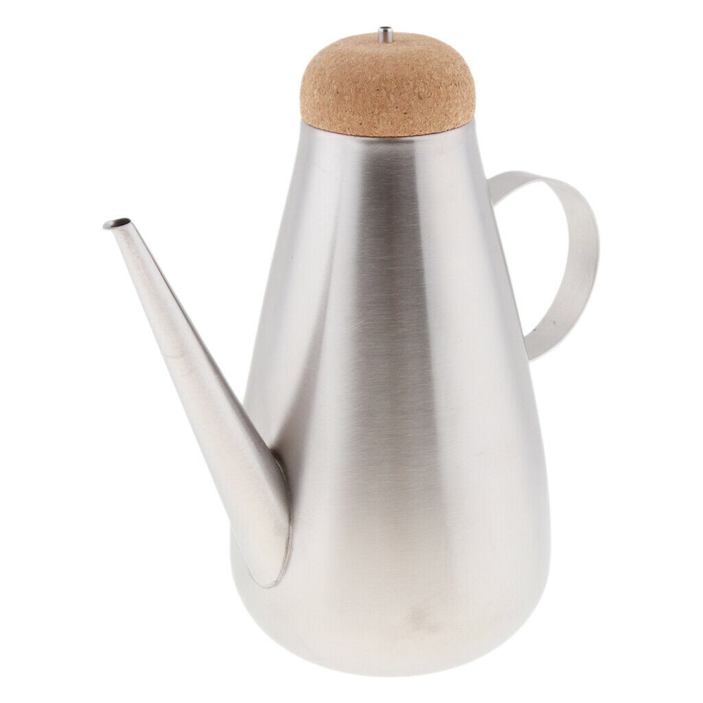 450ml Stainless Steel Olive Oil Can Drizzler Cruet Bottle Dispenser Spout