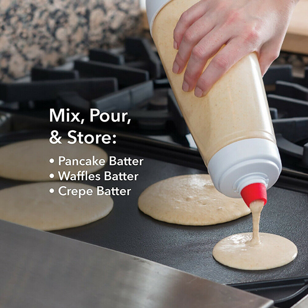 Hand Batter Mixing Bottle Batter Mixer Dispenser Cupcake Pancake Shaker Bottle
