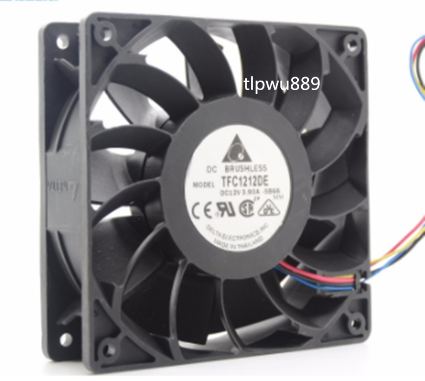 For Delta PFB1212UHE 12038 12V 4.80A super large air cooling 2-wire 3-wire fant1