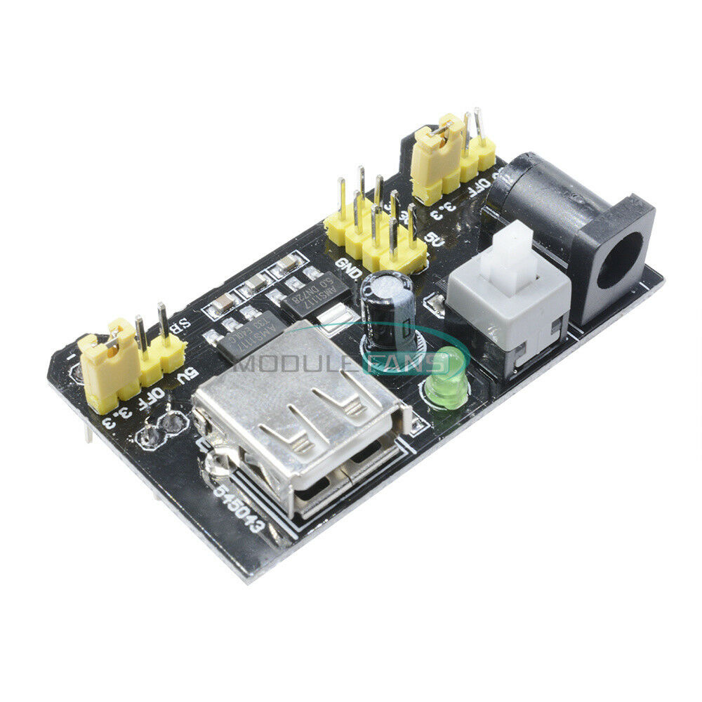 5PCS MB102 Breadboard Power Supply Module For Solderless Bread  3.3V/5V