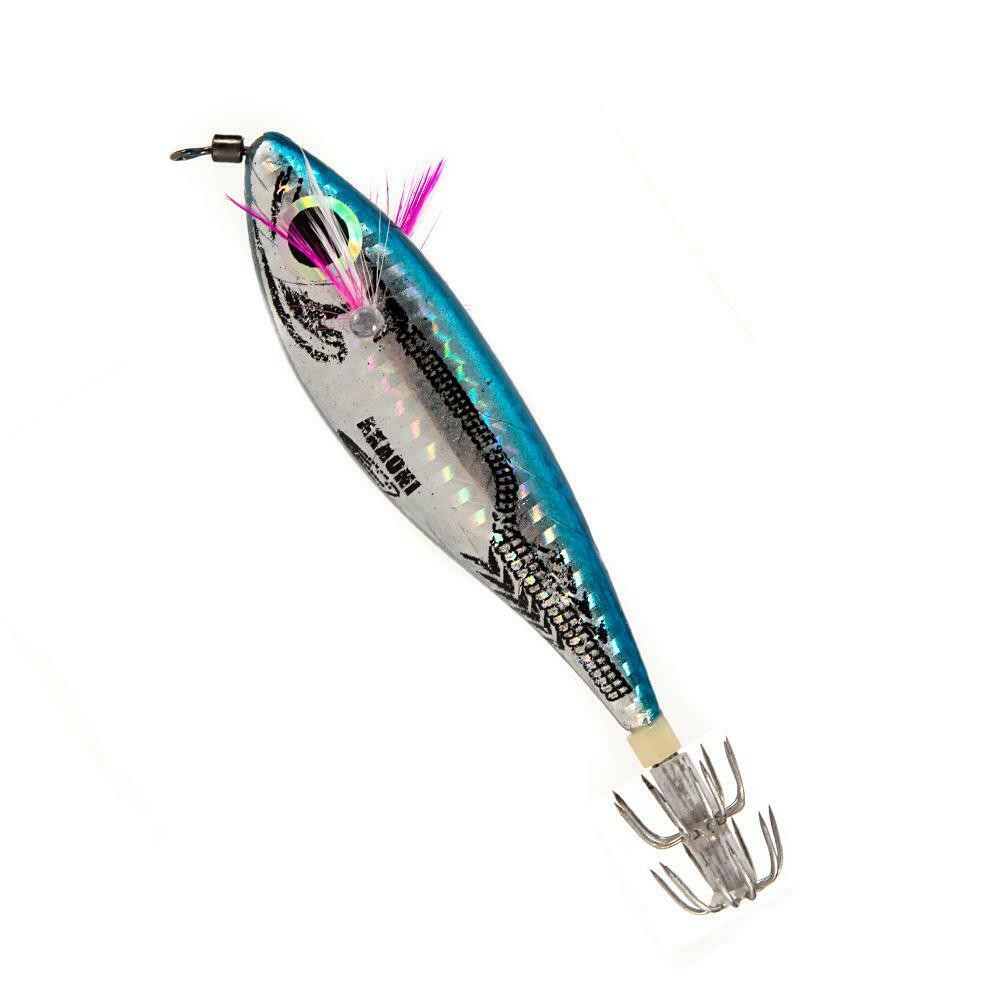 Fishing Hard Lure Round Stomach Wood Shrimp Squid Bait Outdoor Fishing Tool @