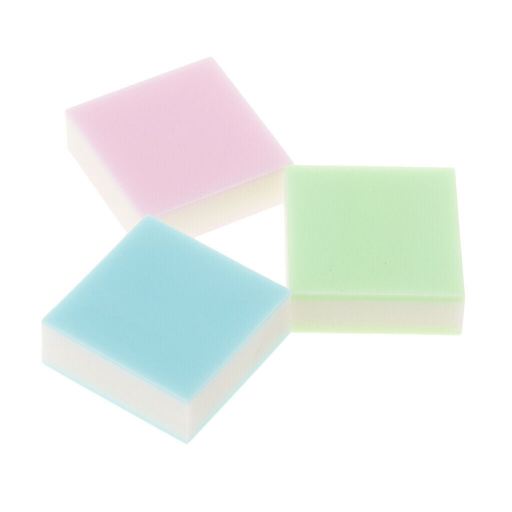 3pcs Multicolored Square Carving Rubber Stamps Carving