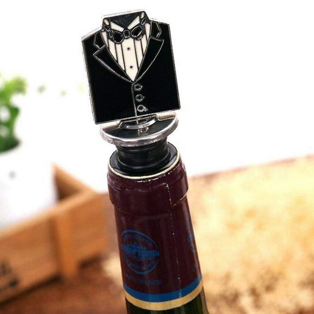 2 Pcs Groom Bride Wine Stopper Gifts Box Bottle Caps Wine Liquor Sealed