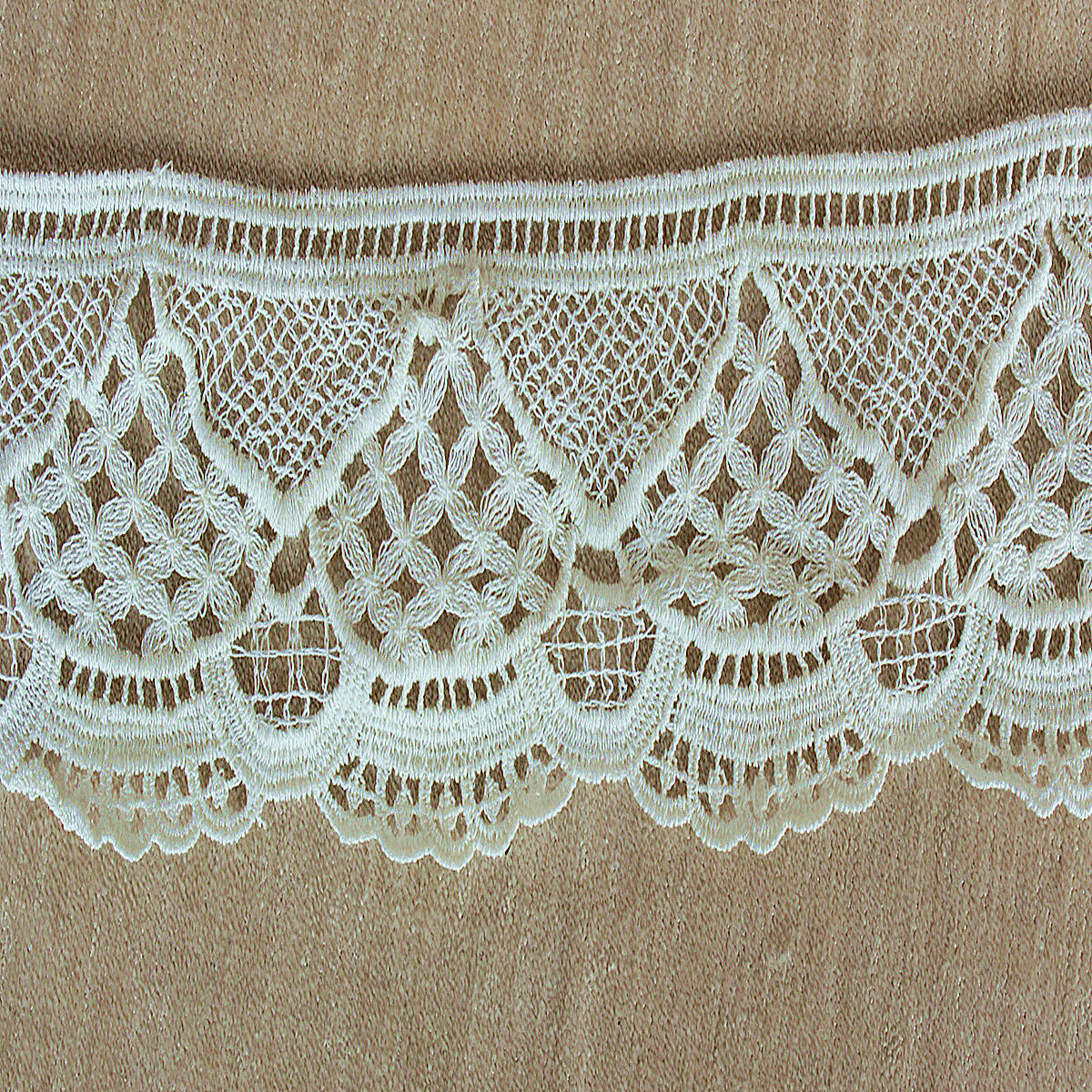 2 Yards Water Soluble Polyester Cotton Lace Edge Trim White Ribbon Sewing Crafts