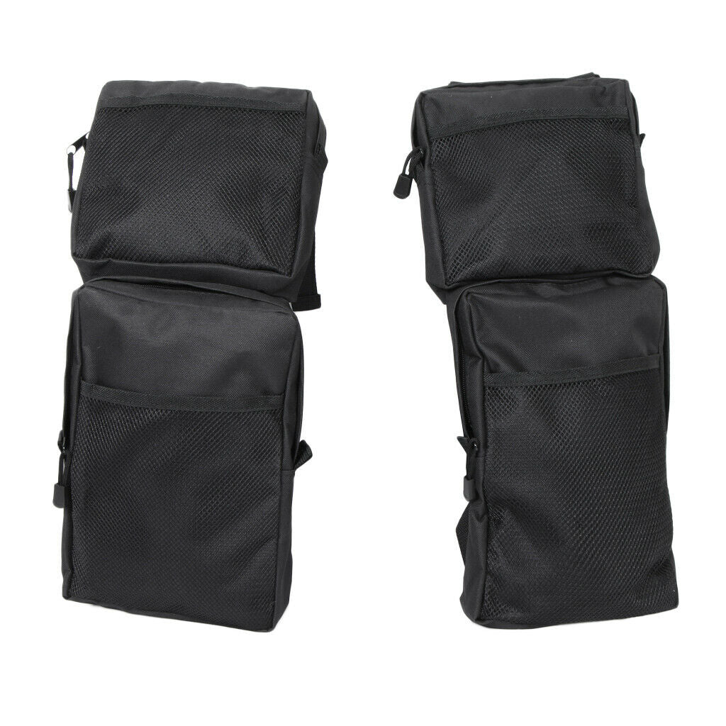 2X Black ATV Fender Bag 4-Wheeler Fender Cargo Luggage Storage Organizer