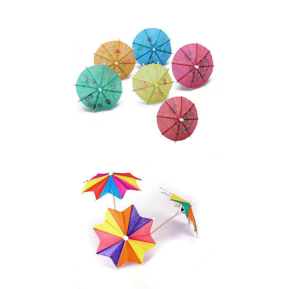 4 Inch Drink Umbrella Parasol Cocktail Picks, Cupcake Toppers - 1 pack of 288