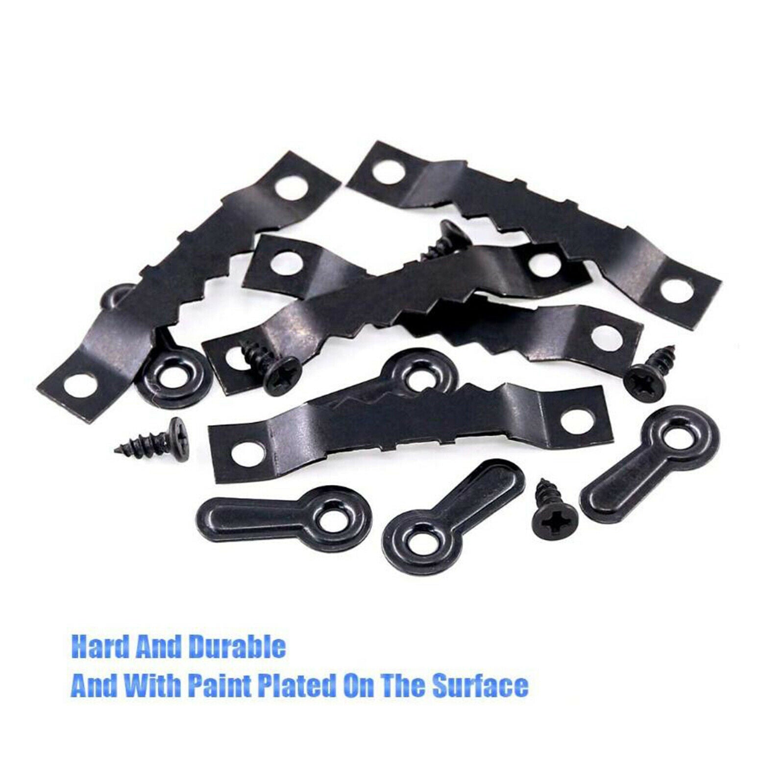 400pcs/set Metal Black Picture Hangers Kit Frame Turn Button for Hanging