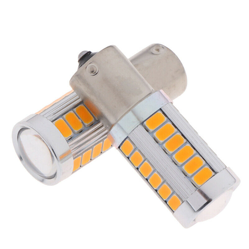 2x 1156 BA15S P21W 33 SMD LED Daytime Running Light Yellow Bulb Super Bri.l8