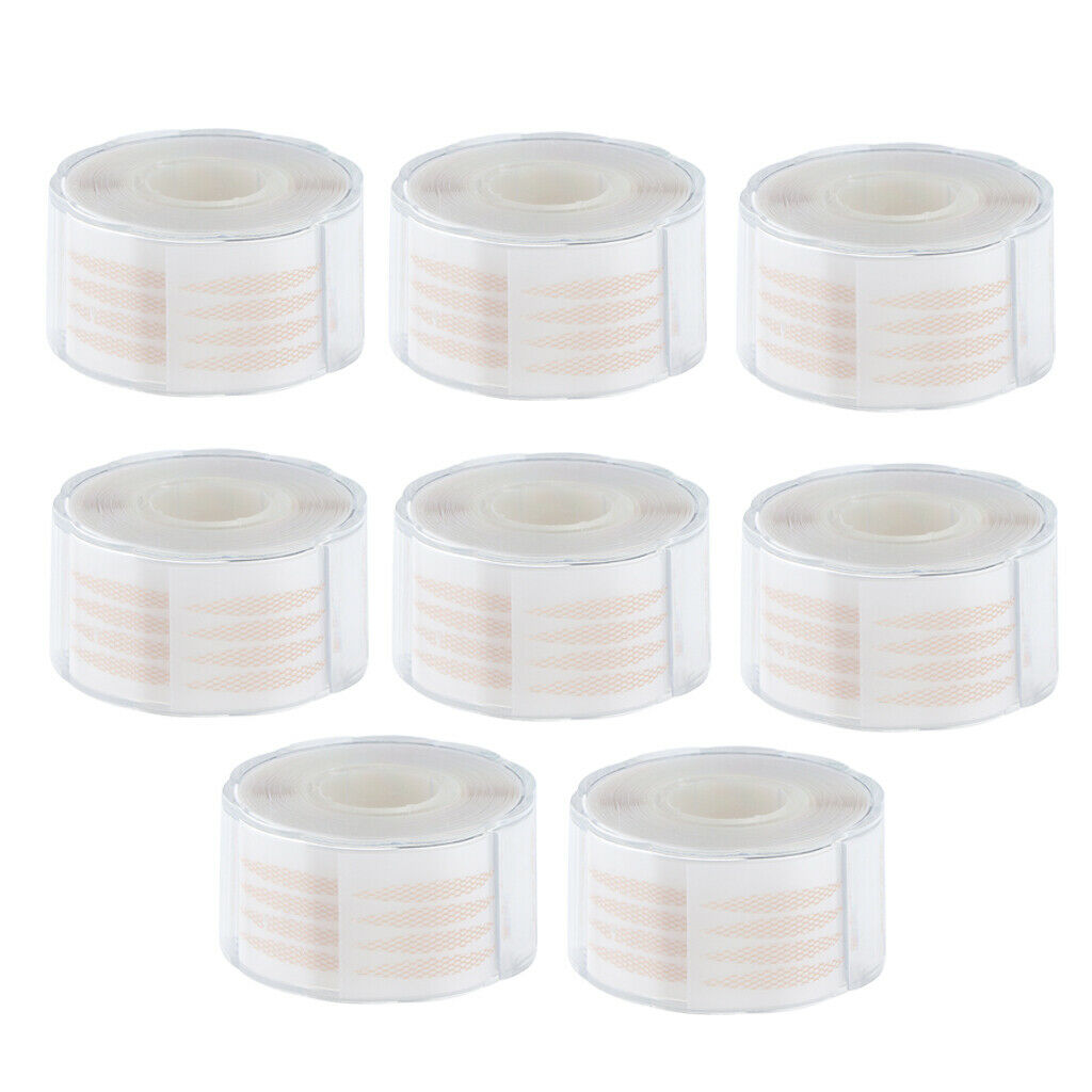 8 Roll of 1760 pairs Invisible Fiber Strips Double Eyelids Lift Tapes Set