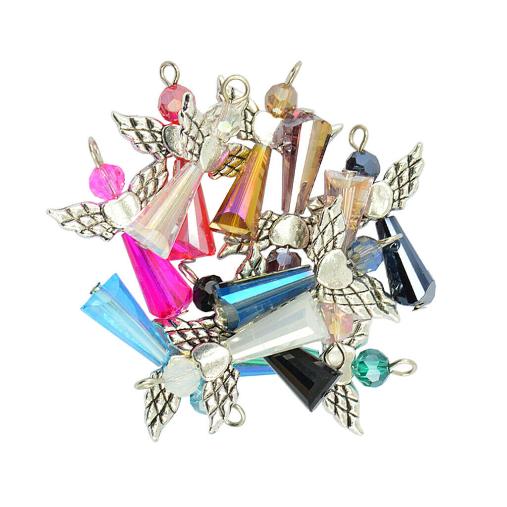 12Set Multicolor Angel Charms Pendants Beads DIY Earrings Jewelry Making