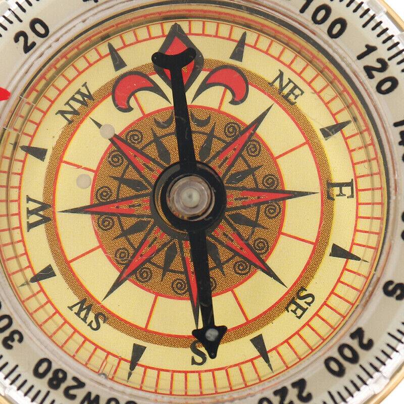 Camping Hiking Pocket Golden Compass Compass Navigation for Outdoor Activ.l8