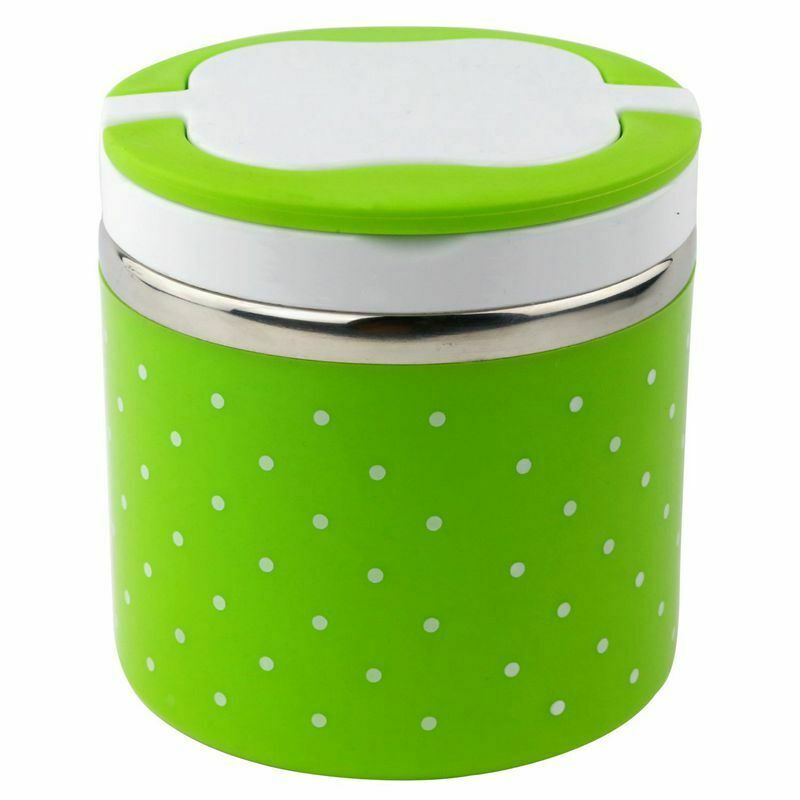 1X(1Layers Thermal Bento Lunch Box Thermos For Food Stainless Steel Insulati1Q4)