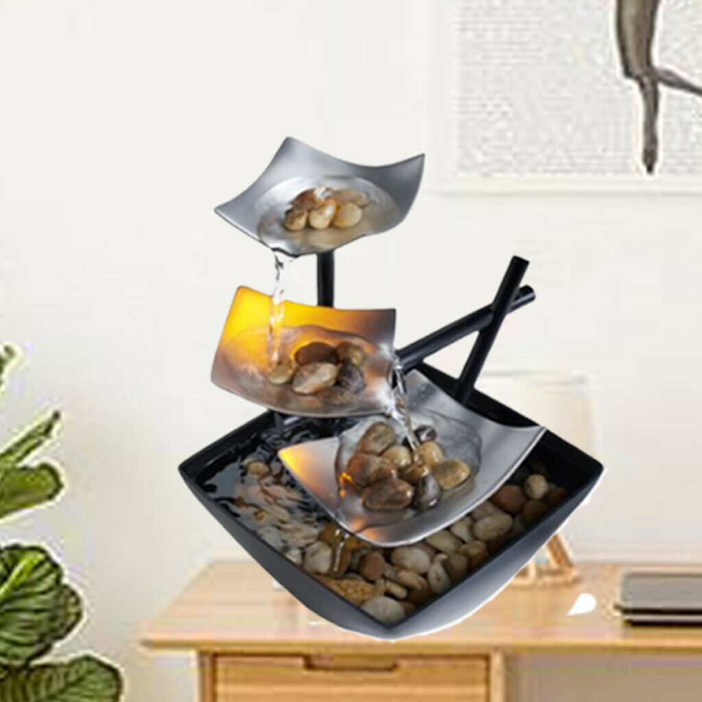 Indoor Desktop Fountain Zen Flowing Water Fountains Ornament Crafts Gifts