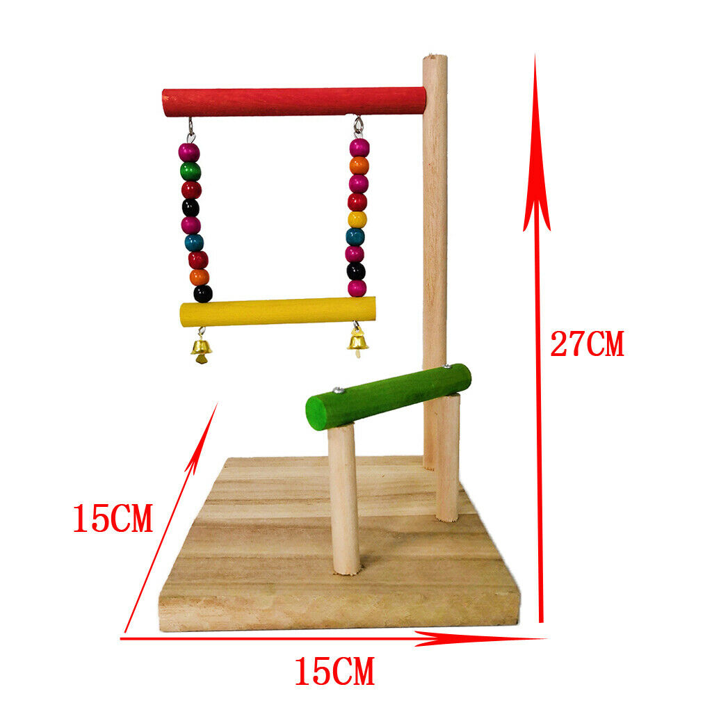 1 Bird Parrot Perch Stand Birds Chew Toys Small Parakeets Cockatiels Conures