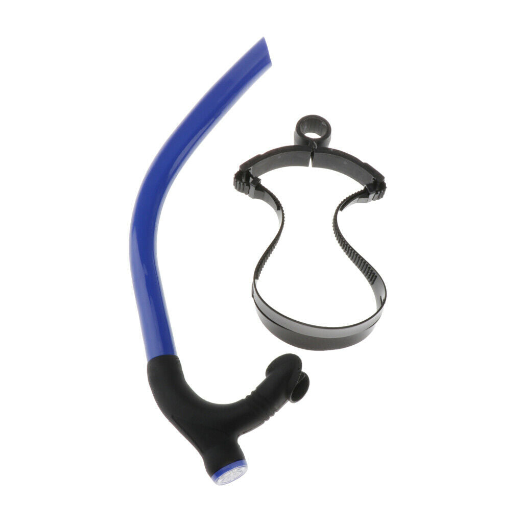 Silicone Swimmer Snorkel with Head Strap Training Mouthpiece Open Water