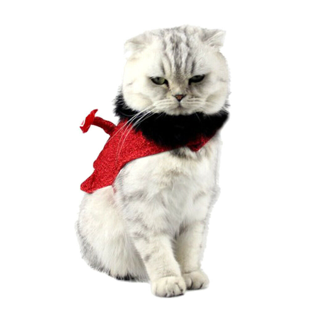 Pet Clothes Halloween Little Devil Tail Cloak for Cats Small Medium Dogs S