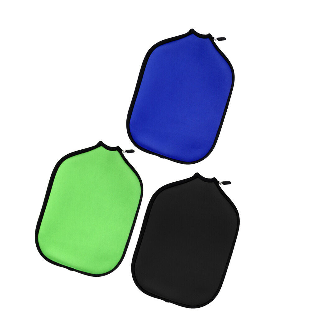 3pcs Universal Black Neoprene Pickleball Paddle Cover Accessories