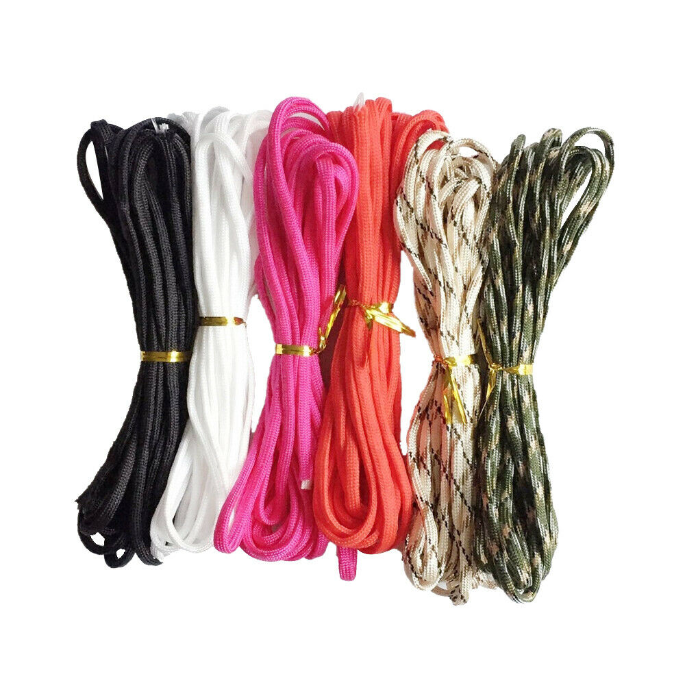 6 Pieces 7 Strand Nylon Paracord Parachute Rope Lanyard for Camping Hiking