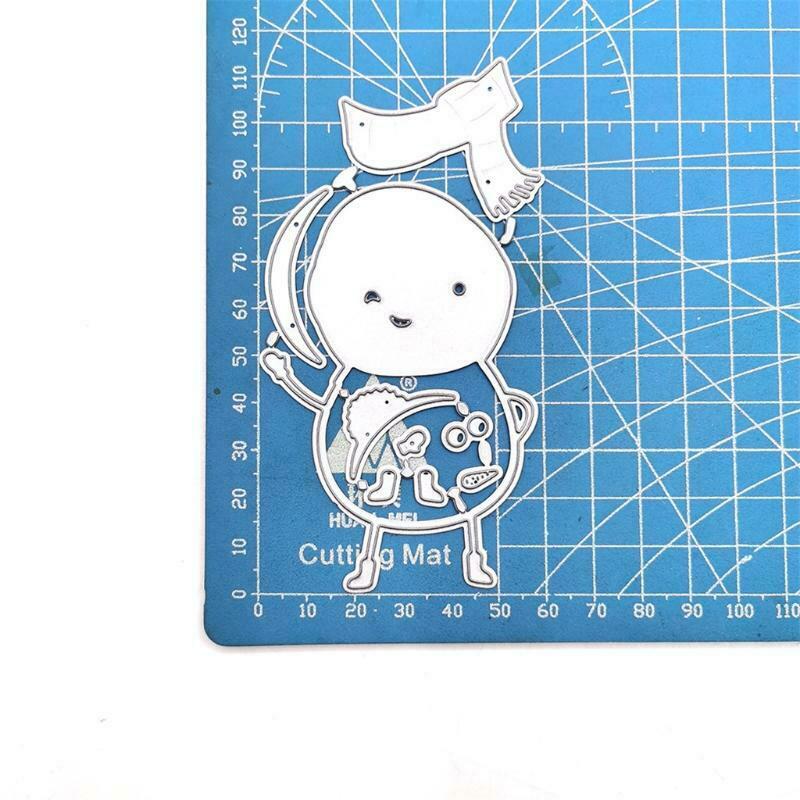 Christmas Funny Greeting Snowman Carbon Steel Cutting Dies DIY Scrapbooking