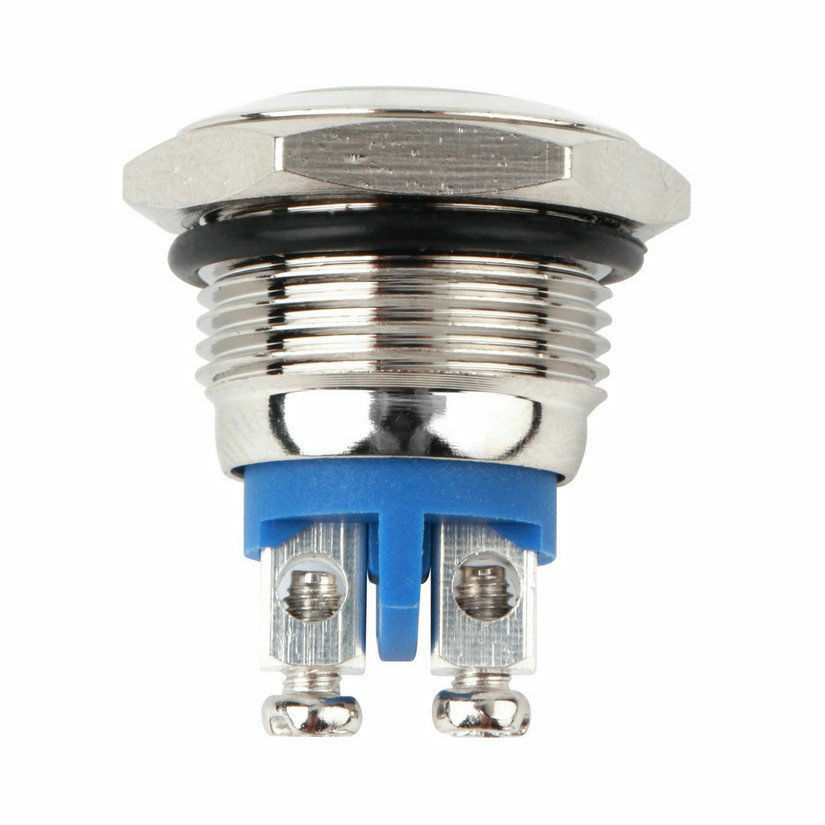 16mm Anti-Vandal Momentary Stainless Steel Metal Push Button Switch Raised Top