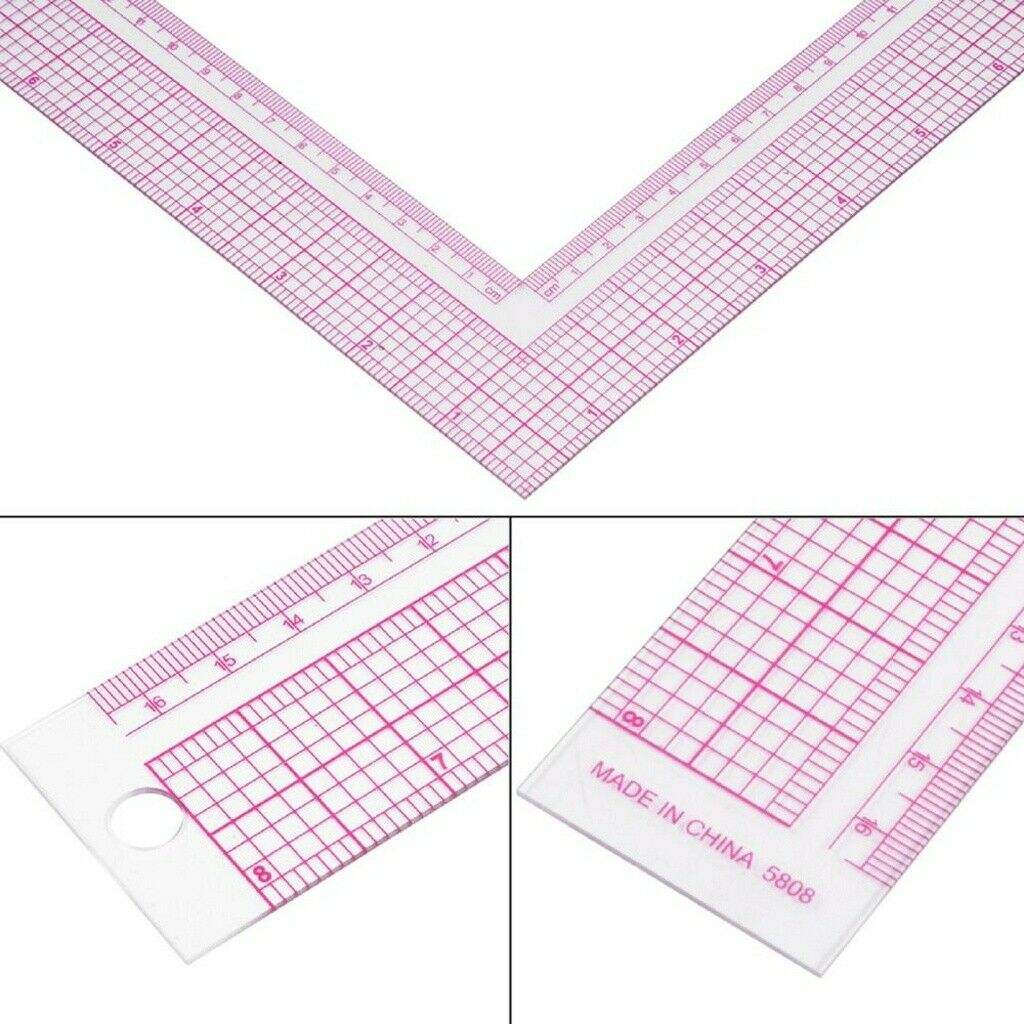 Plastic L-Square Shape Ruler Sewing Measure ruler Professional DIY Tailor Tool
