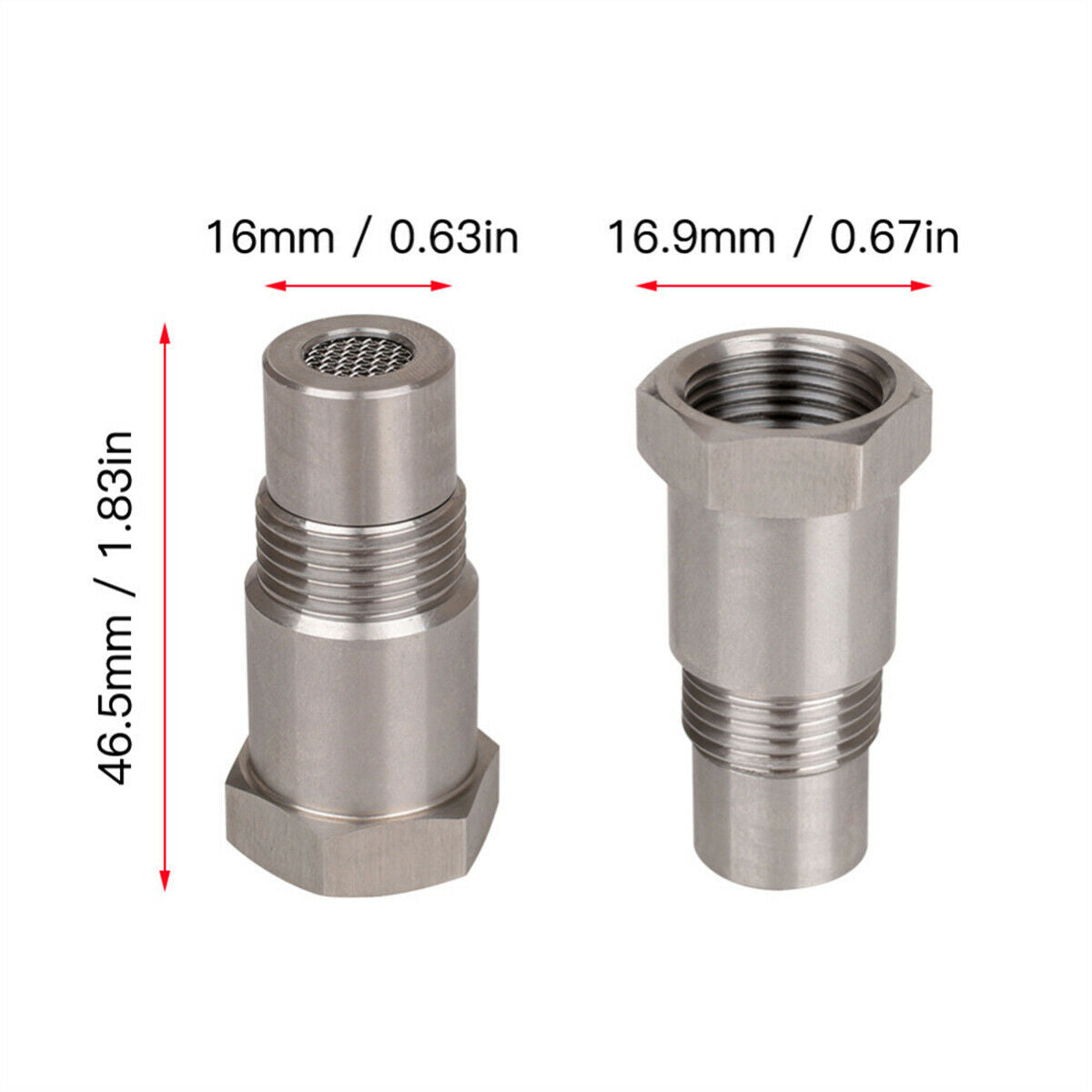 Engine Light Oxygen O2 Sensor Spacer Adapter Catalytic Converter Check M18X1.5