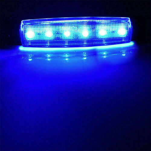 12 Pcs Marine Boat LED Cabin Deck Courtesy Light Stern Transom Lights Blue