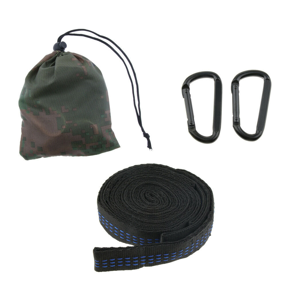 Hammock Hanging Straps Set 2 X Straps With 2 X Carabiners