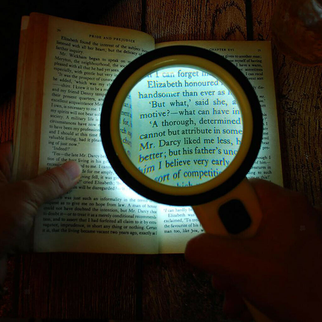 Magnification 30X Round Lens Handheld Magnifier Glass, Rocks Stamps Insects