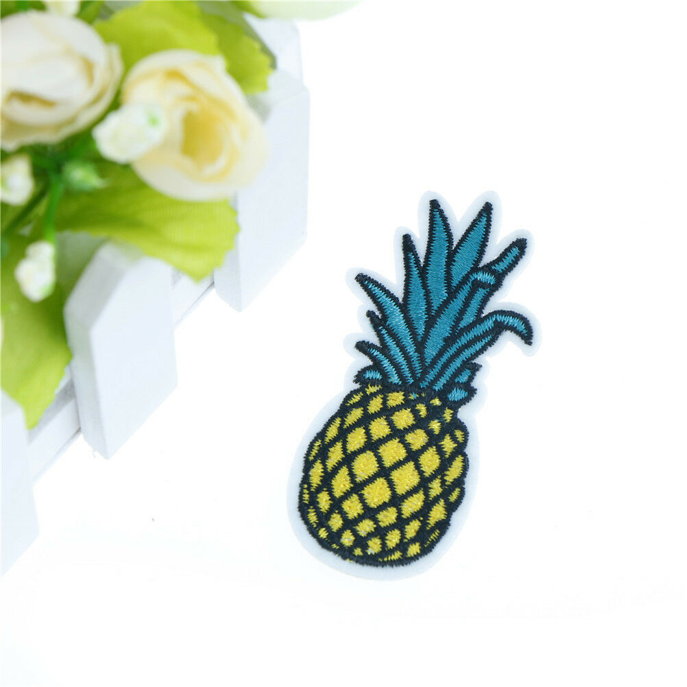 pineapple embroidered iron on/sew patches set badge bag fabric appliqu.l8