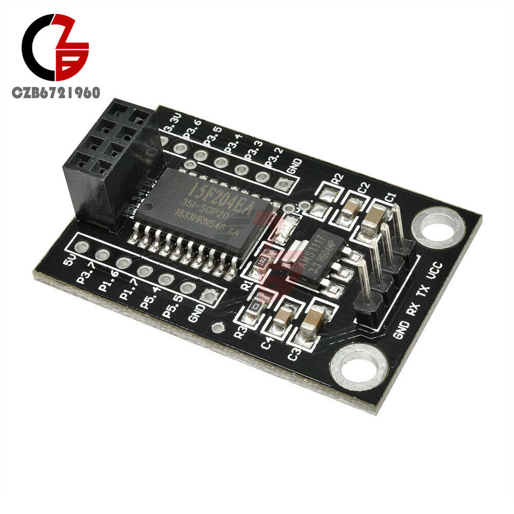 STC15F204 Development Board Wireless NRF24L01 Module I/O UART Serial 3.3V 5V