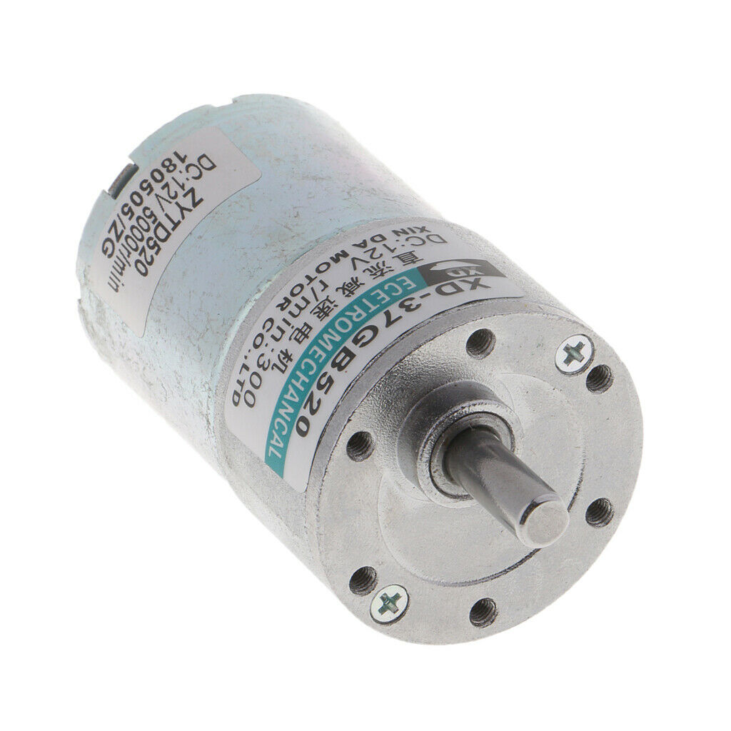 10W 300RPM Micro Brush DC Motor 12V CW/CCW Brushed Geared Motor