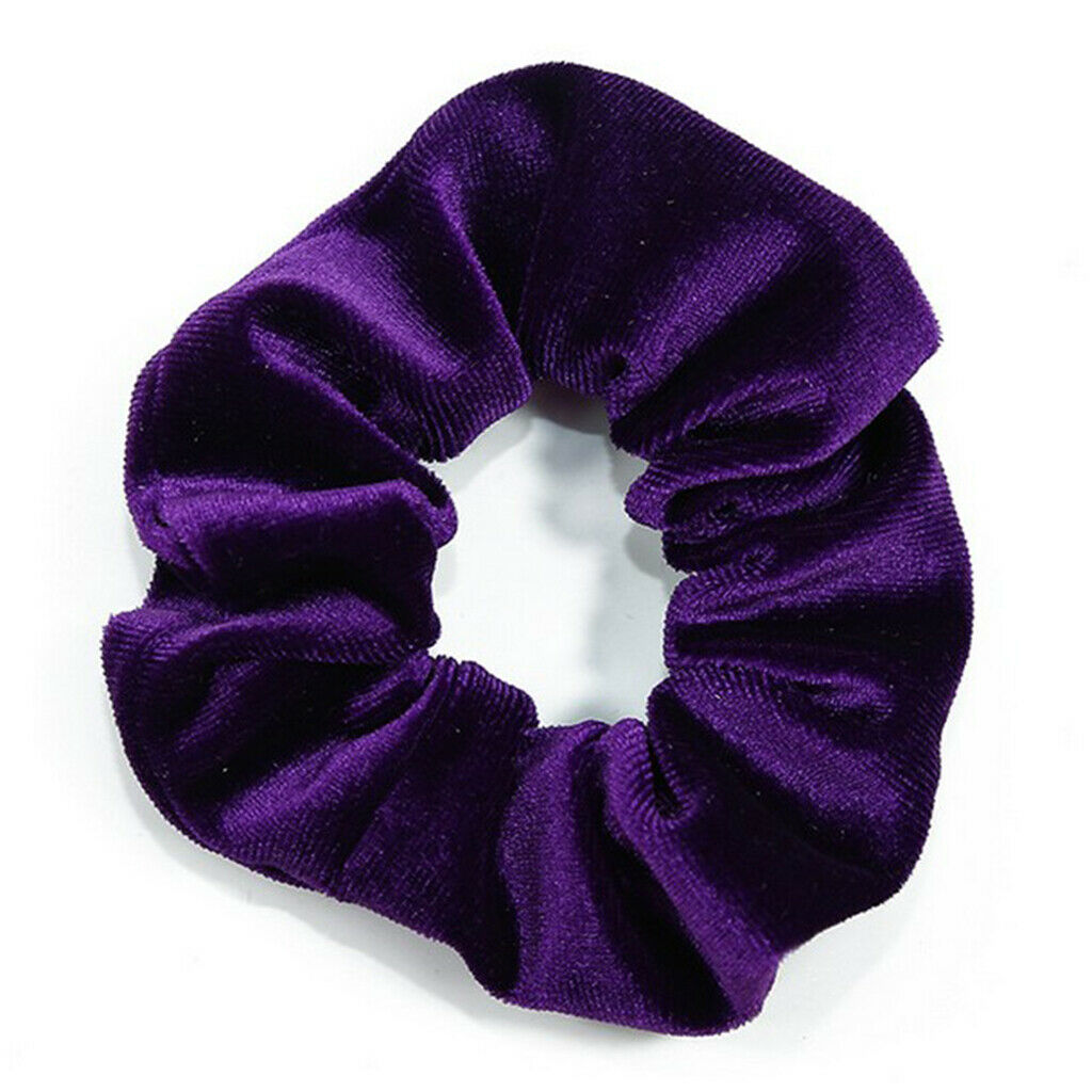 2x Velvet Scrunchies Assorted Rubber Hair Band Hair Ring Hair Accessories