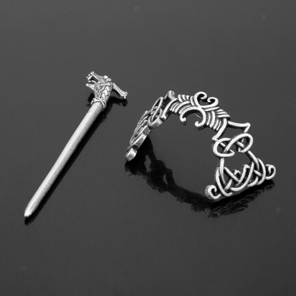 Viking Dragon Hair Clips Hairpin- Viking Hair Sticks Hair Accessories for Long