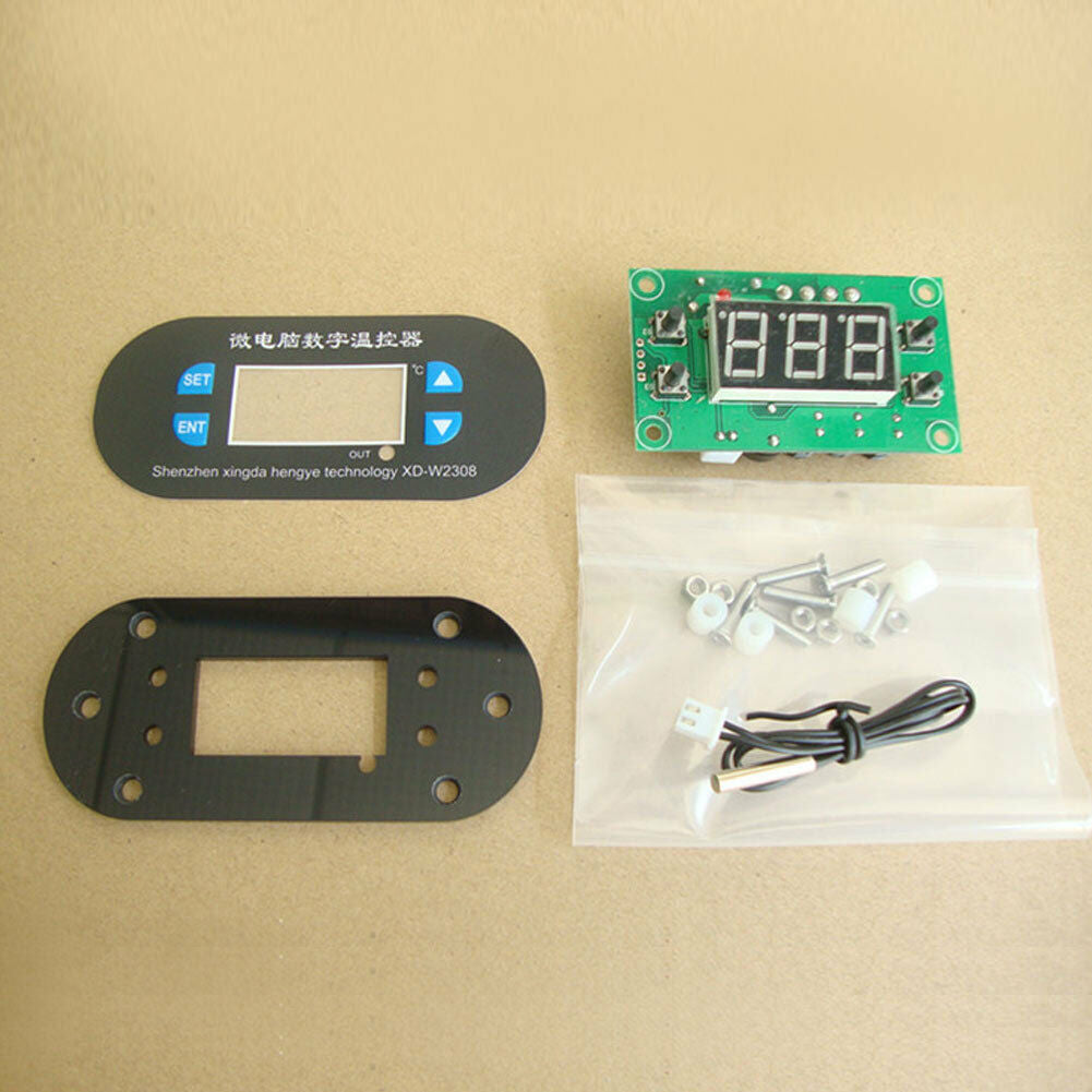LED Digital Thermostat Heat Cool Controller Temperature Alarm Sensor Meter 12V