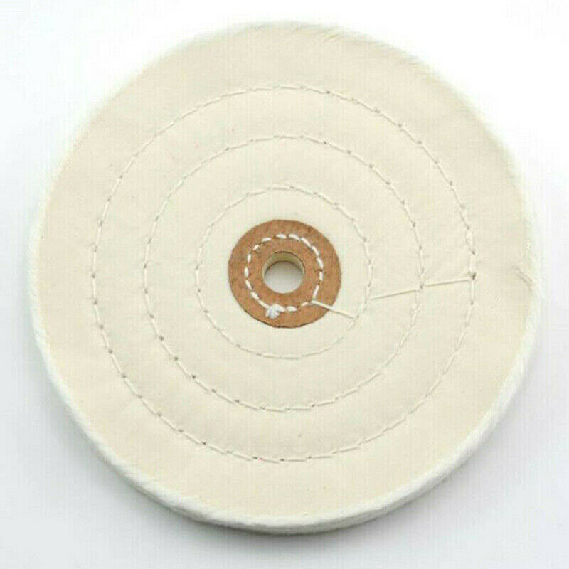 150MM 6 Inch Spiral Stitched Cotton Buffing Polishing Wheel Mop Bench Grinder HN