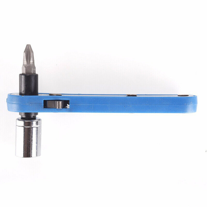 Mini portable Screwdriver Ratchet Handle Adjustable 1/4 inch Hex Drive Bits