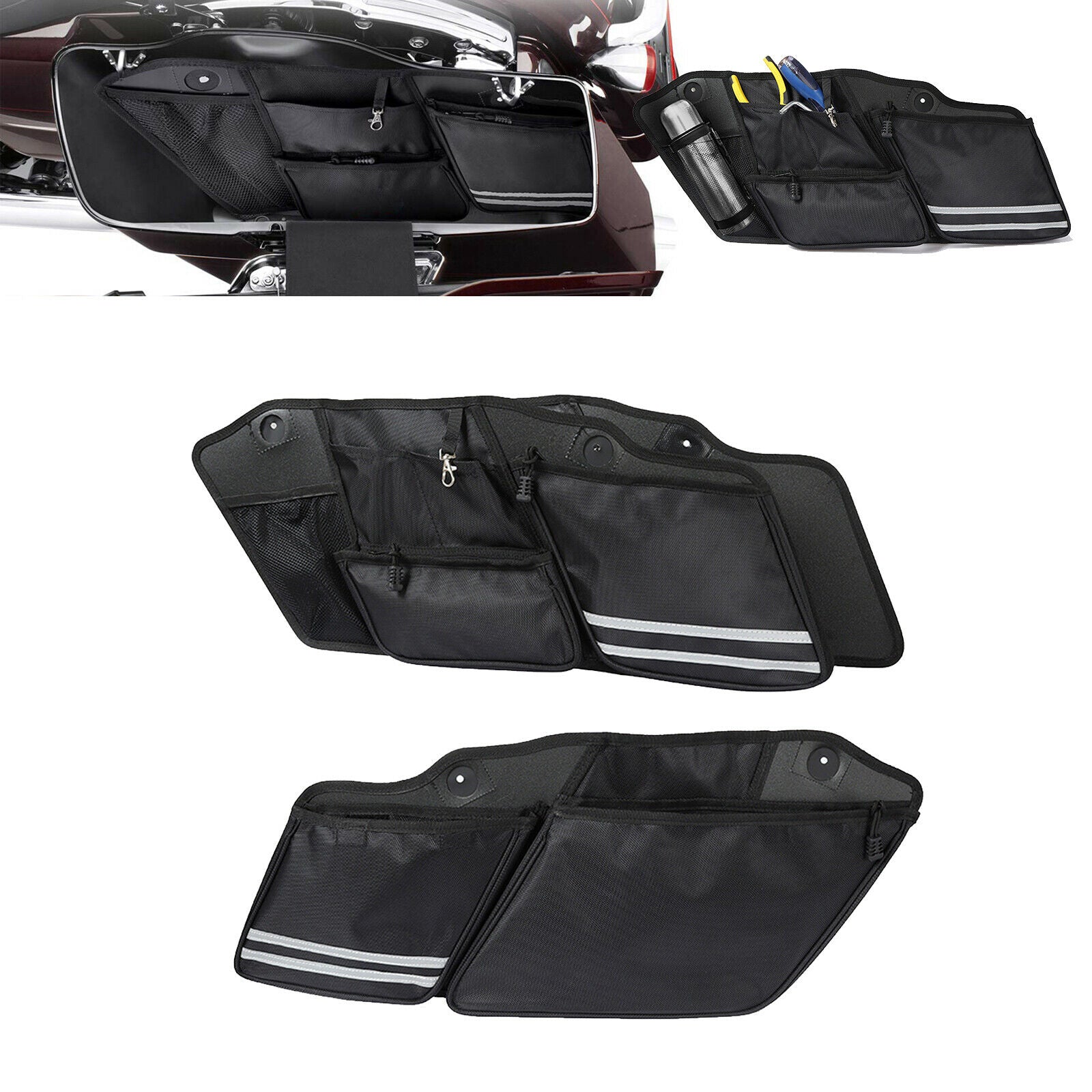 Siddle Bag Organizers for Touring Street Glide Touring Road FLHR 2014-2020