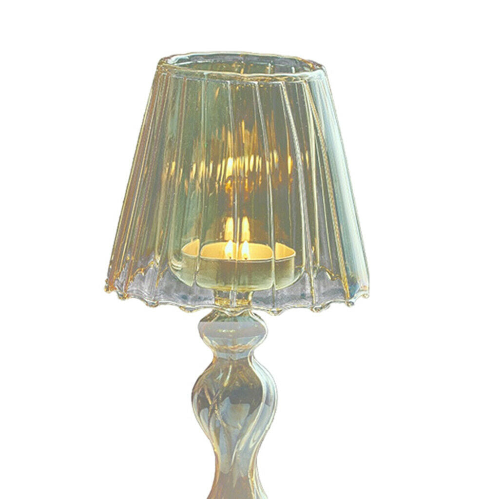 Glass Candle Holder Candlestick for Bedroom Wedding Party Decor Art Gifts