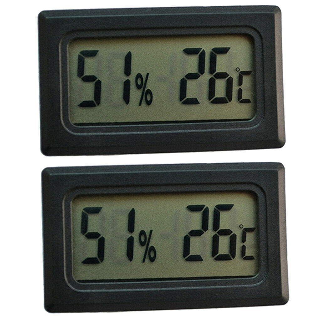 2Pcs Mini Digital LCD Thermometer Hygrometer