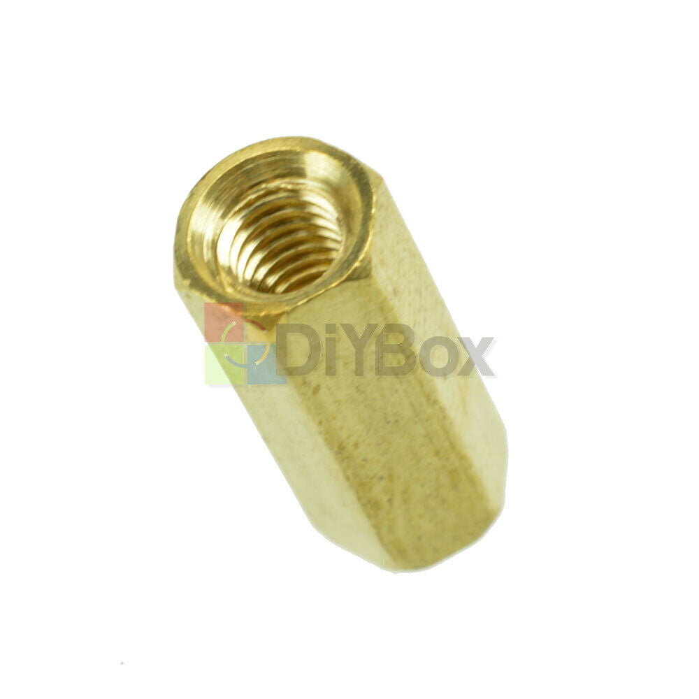 50Pcs Female Brass M3 12mm M3*12 PCB Boards Hex Screw Net Nut Standoff Spacer