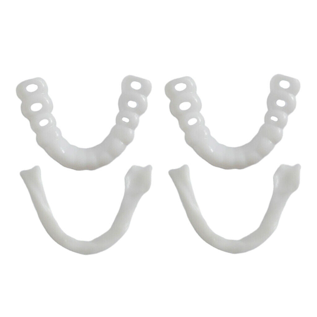 2Pcs Soft Silicone Flex Lower Cosmetic Teeth Cover False Teeth Veneers