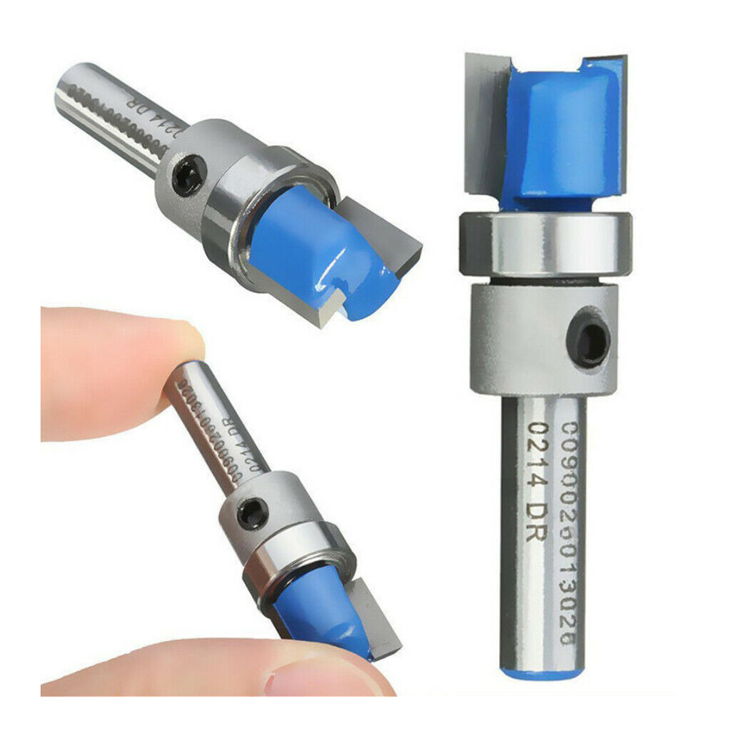 2-Flute Pattern Flush Trim With 1/2 Shank (Dia.) Top Bearing Router Bit, 1/4