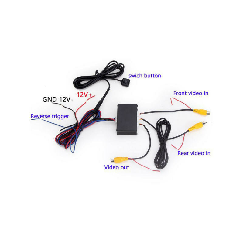 Car SUV Front Rear ParkingView Camera Switch 2 Channel Control Box Converter