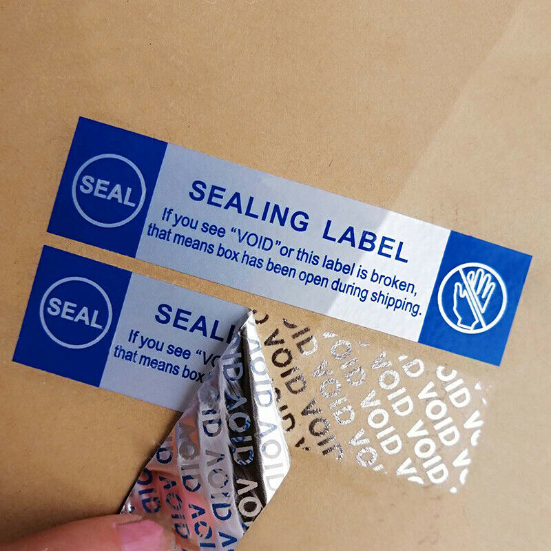 100Pcs Security Sealing Lable Tamper Proof Void Warranty Stickers  Tags