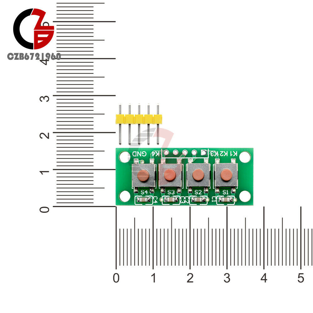 2PCS 5Pin 1x4 4 Keys Button Keypad Keyboard Breadboard Module for Arduino DIY