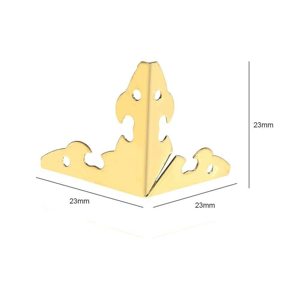 12pcs Metal Carve Jewelry Box Corner Protector Furniture Decorative Bracket A#S